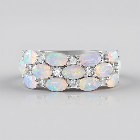 Anello in argento con Opale di Welo