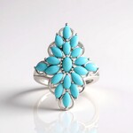 Anello in argento con Turchese Sleeping Beauty (Faszination Türkis)