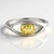 Anello in argento con Berillo Giallo