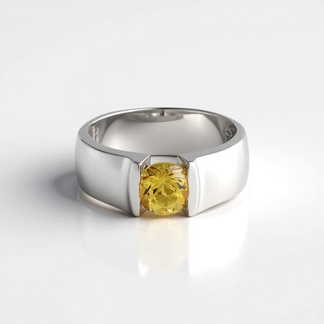 Anello in argento con Berillo Giallo