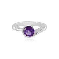 Anello in argento con Ametista Zambiana