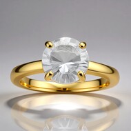 Anello in argento con Topazio Bianco