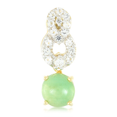 Pendentif en argent et Chrysoprase impériale