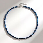 Collana in argento con Ematite Blu Royal