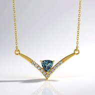 Unheated Tanzanite Silver Necklace