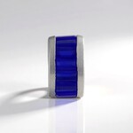 Ciondolo in argento con Calcedonio Blu (MONOSONO COLLECTION)