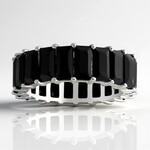 Anello in argento con Onice Nero