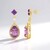 Orecchini in argento con Fluorite Viola