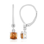 Zilveren oorbellen met Tepetate topaasstenen