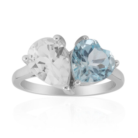 Anello in argento con Topazio Bianco