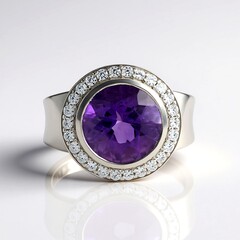 Anello in argento con Ametista Uruguay (de Melo Essence)