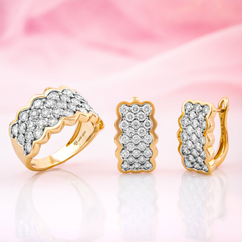 14K IF (D) Diamond Gold Ring (Annette)