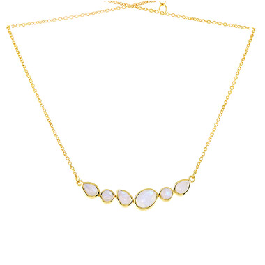 Collana in argento con Pietra di Luna Arcobaleno