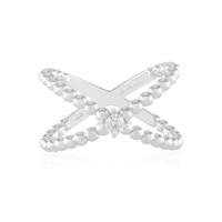 Zilveren ring met een zirkoon (de Melo)