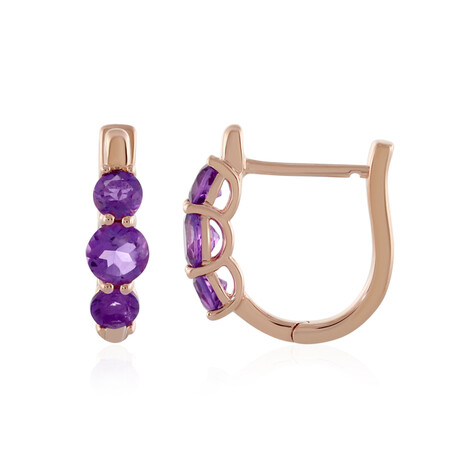 Zambian Amethyst Silver Earrings