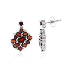 Mozambique Garnet Silver Earrings