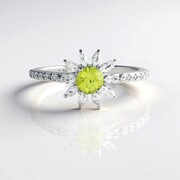 Sphene Silver Ring