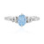 Brasilianischer Aquamarin-Silberring