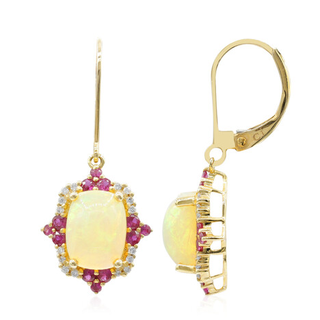 Gouden oorbellen met AAA Welo-opalen (CIRARI)