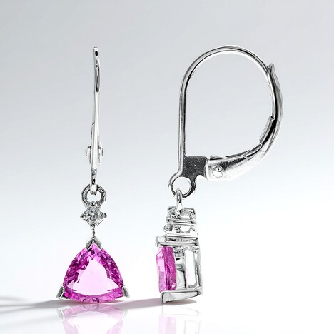 Orecchini in oro con Zaffiro Rosa (CIRARI)
