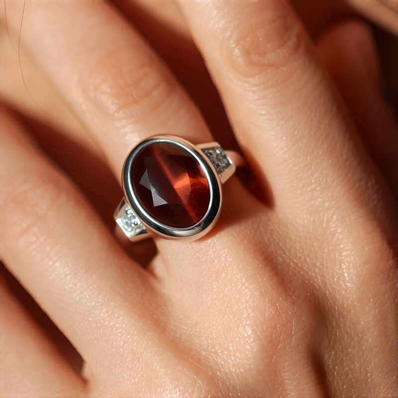 Cat´s Eye Scapolite Silver Ring