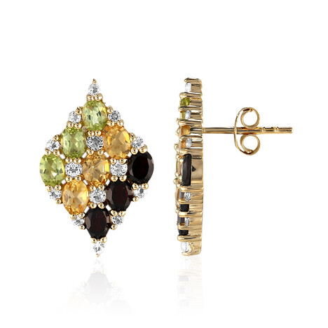 Edelstein-Silberohrringe