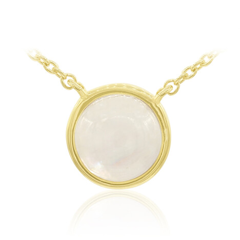 Collar en plata con Piedra de Luna arcoíris