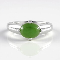 Anello in argento con Giada Canadese