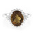 Bague en argent et Quartz cognac