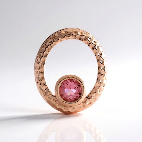 Ciondolo in argento con Tormalina Rosa Nigeriana (MONOSONO COLLECTION)