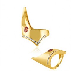 Bague en argent et Tourmaline rose du Nigéria (de Melo Essence)