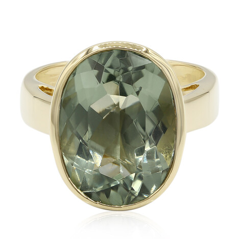 Zilveren ring met een Esperanza Groene Amethist