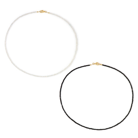 Collar en plata con Espinela negra