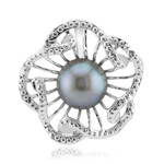 Pendentif en argent et Perle de culture d'eau douce argentée (TPC)