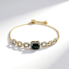 Bracciale in oro con Tormalina Verde Nigeriana (Remy Rotenier)