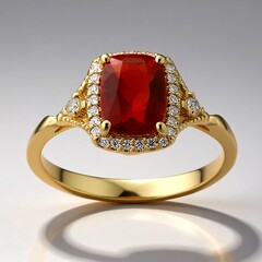 Anello in oro con Opale di Fuoco Messicano