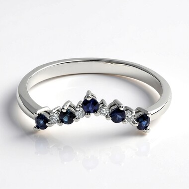 10K Ceylon Blue Sapphire Gold Ring