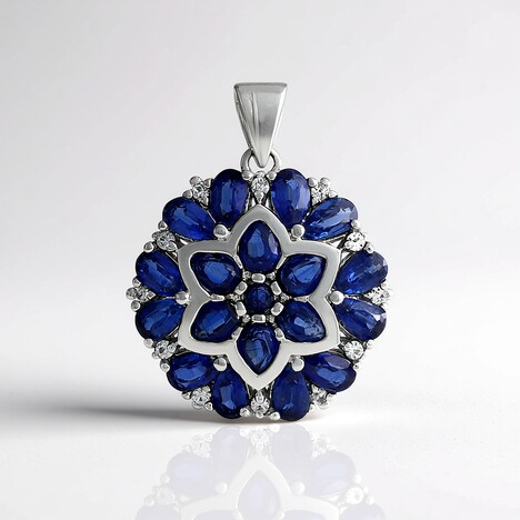 Pendentif en argent et Kyanite du Népal