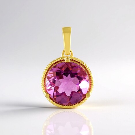 Ciondolo in argento con Fluorite Rosa