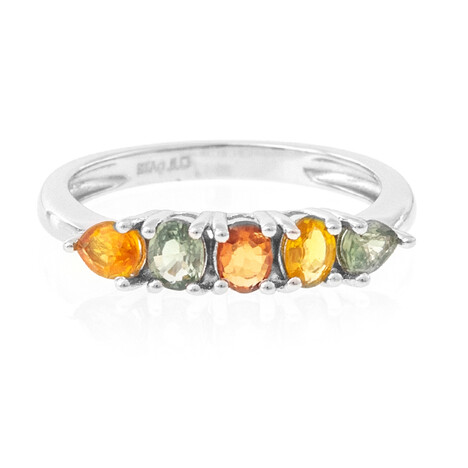 Zilveren ring met saffieren