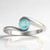 Bague en argent et Apatite bleue