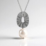 Collana in argento con Perla d'Acqua Dolce Bianca (Joias do Paraíso)