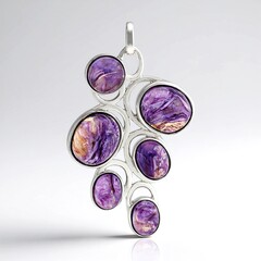 Ciondolo in argento con Charoite