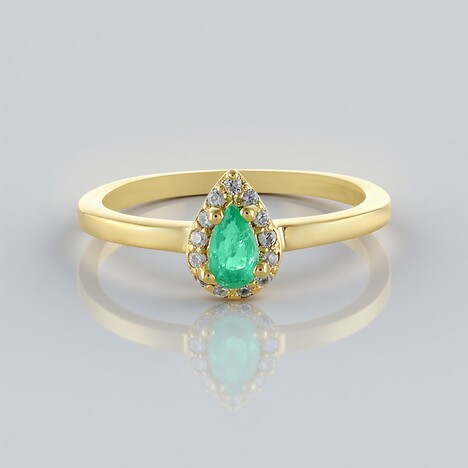 Bague en argent et Emeraude de Russie