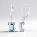 Orecchini in argento con Topazio Blu Cielo