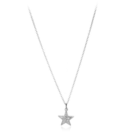 Weißer Topas-Silberhalskette