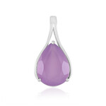 Zilveren hanger met een Lavendel Chalcedoon