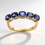 Anello in oro con Tanzanite AAA (de Melo Gold)