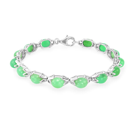 Kaiserlicher Chrysopras-Silberarmband