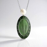 Collana in argento con Perla d'Acqua Dolce Bianca (Adela Silber)